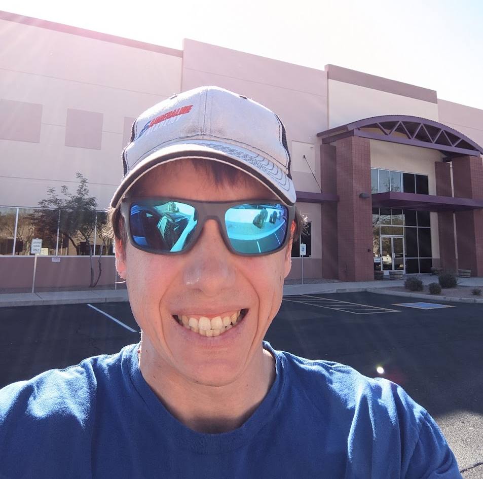 James standing in front of industrial building in Mesa AZ